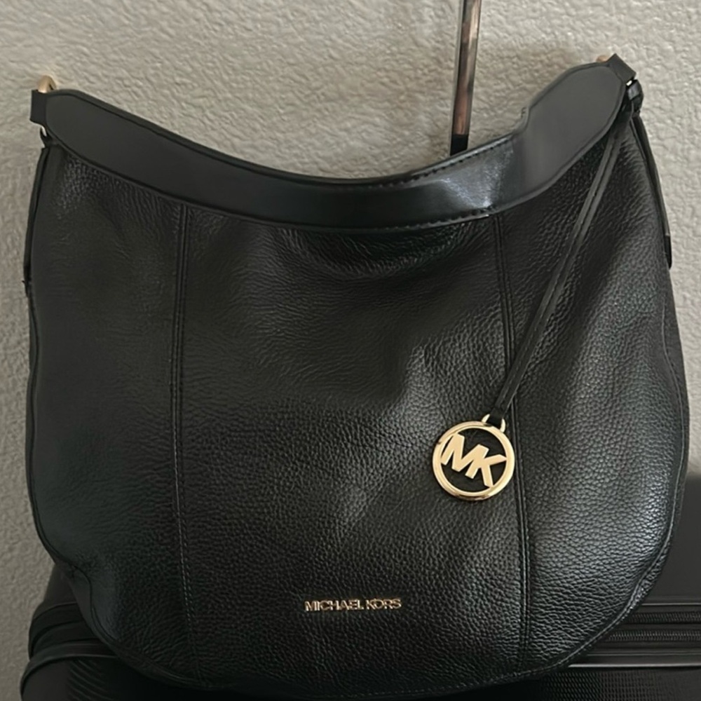 Michael Kors Black Leather Shoulder Bag